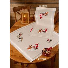 Permin Broderikit Borddug Julemand m/skovens dyr