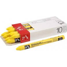 Caran d’Ache Neocolor I, tykkelse 8 mm, L: 10 cm, gul, yellow (010) primærfarve, 10stk