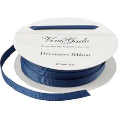 Suministros de Costura Decoration Ribbon, W: 6 mm, blue, 15 m/ 1 roll