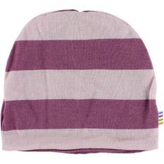 Stribede Huer Børnetøj Joha Wool Hat- Light Rose/Plum Striped (94861-348-6756)