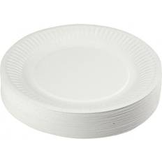 Creativ Company Paper Plates, D: 18 cm, 100 pc/ 1 pack