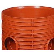 Uponor Rense- & Inspektionsbrønd 600/200mm T4 med lige gennemløb og h. tilløb 90° for glat rør. Incl