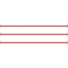 vidaXL Barras de gimnasia 3 piezas 125 cm acero rojo