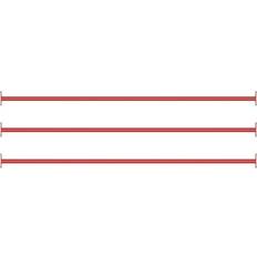 vidaXL Turning Bars 3 pcs 125 cm Steel Red