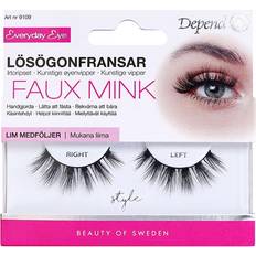 Syntetiska Lösögonfransar Depend Faux Mink 3D Artificial Eyelashes Style