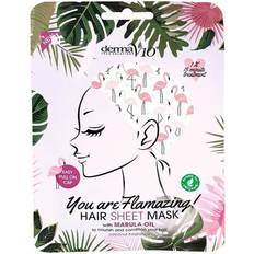 V10 Flamingo Print Hair Mask with Marula Oil