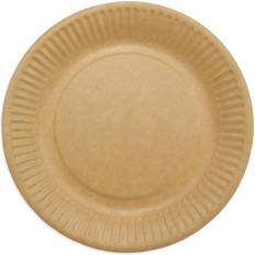 Tallerken frokost pap 18cm brun 50stk/pak
