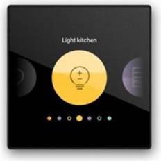 Digital black connected customisable control screen for niko home control 24 v screw fixing