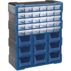 Cassetti con serratura Scatole Assortite Draper 30-Drawer 9-Bin Organiser Blue