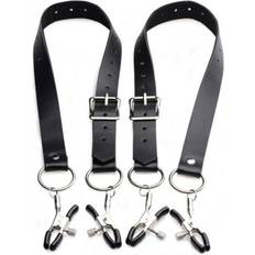 Labia spreader Sexleksaker Master Series Labia Spreader Straps With Clamps