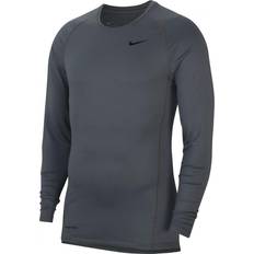 Nike pro warm top Nike Pro Warm Long Sleeve Top Men - Grey/Black