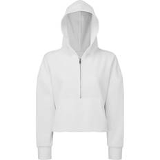 Tridri Women's 1/2 Zip Hoodie - White