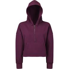 Tridri Women's 1/2 Zip Hoodie - Mulberry