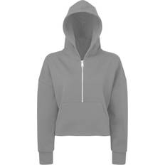 Tridri Women's 1/2 Zip Hoodie - Heather Grey