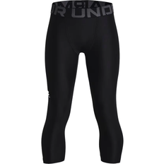 Base Layer Under Armour Boy's HeatGear ¾ Leggings - Black/White (1361741-001)