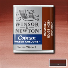 Røde Akvarellmaling Winsor & Newton Cotman Watercolour Paint Half Pan – Indian Red 317