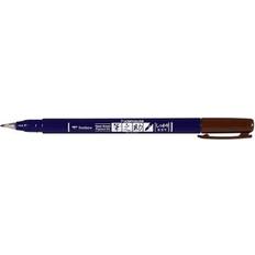 Marron Feutres pinceaux Tombow WS-BH31 Fudenosuke Brush Pen Brown