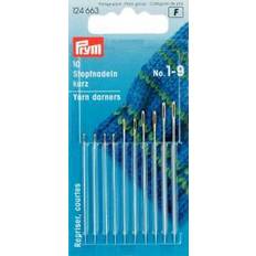 Prym Darning Needles Short HT 1-9 Silver col with Gold Eye Assorted