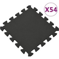 vidaXL Alfombrillas De Goma Eva Negra 54 Uds 4,86m2