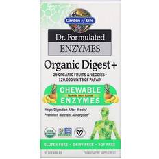 Glutenfri - Tuggtabletter Maghälsa Garden of Life Enzymes Organic Digest+ Tropical Fruit 90 st