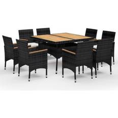 vidaXL 3058346 Juego de comedor de patio, 1 Mesa incl. 8 Sillas