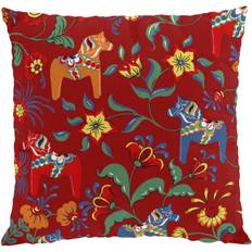 Blommiga Kuddöverdrag Arvidssons Textil Leksand Kuddöverdrag Red/Multi (45x45cm)