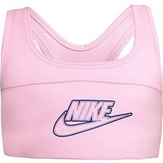 Fille - M Bralettes Nike Dri-FIT Swoosh Sports Bra Kids - Pink Foam/Blue Void