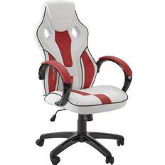 X-Rocker Padded Armrest Gaming Chairs X-Rocker Maverick Ergonomic Office Gaming Chair - White/Red