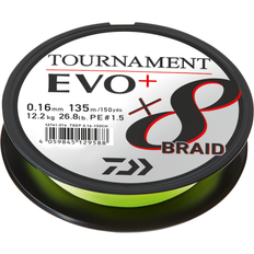 Blanc Fils de pêche Daiwa Tournament X8 Braid Evo (Chartreuse,0.10mm 135m)