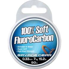 Fluorocarbon Savage Gear 100% Soft Fluorocarbon-tafsmaterial 4.6 lb/2.1 kg clear 0.170 mm x 50