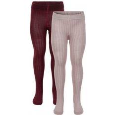 1-3M Strumpfhosen Minymo Stocking Solid Rib 2-pack - Rose Smoke (5754-514)