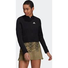 Adidas Dame Jakker Adidas Tennis Tenins Primeknit Jacket P.blue 000/black, Women, Apparels, Jackets, Badminton, Black