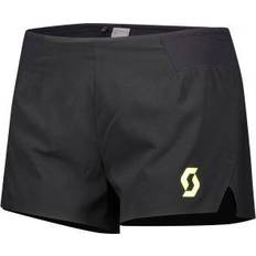 Scott Pantalones & Shorts Scott Pantalón corto RC Run Split negro logo amarillo mujer - Black