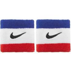 Blau Schweißband Nike Swoosh Wristband Unisex - Habanero Red/Black