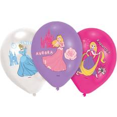 Blanc Ballons en latex Amscan Ballonger Prinsessor 6-pack