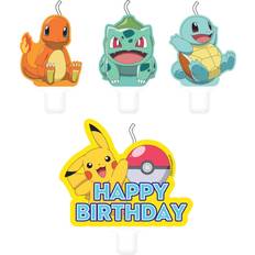 Tekst & Letters Feestdecoraties Amscan Kaarsjes Pokemon (4st)