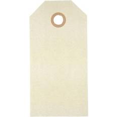 Beige Gavemærker Creotime etiketter beige 5 x 10 cm kartong 1000 bitar