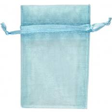 Creativ Company Organza Bags, size 7x10 cm, light blue, 10 pc/ 1 pack