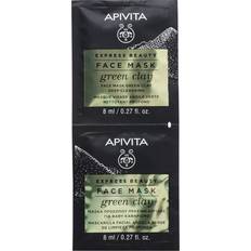 Verde Mascarillas Faciales Apivita Express Beauty Arcilla Verde 2 x 8 ml