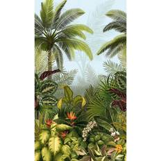 Grandeco Wall murals texture effect fabric Mural B Jungle Fever jungle design bright colors. Grandeco Life