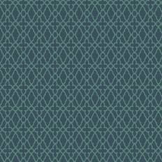 Cole & Son Treillage Wallpaper Pearwood Collection Viridian on Ink 116/6023 Roll
