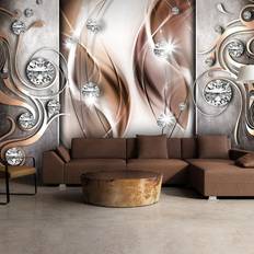 Tapeter Arkiio Fototapet Brown And Diamonds 300x210 Findes i flere størrelser