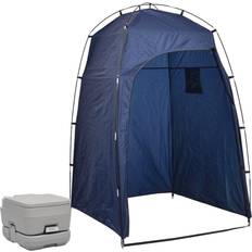 Grey Tents vidaXL Portable Camping Toilet with Tent 10 10 L