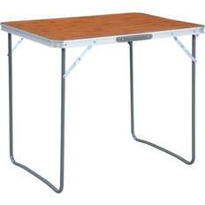 Retkeilykalusteet vidaXL Kokoontaitettava retkipöytä metallirungolla, 80x60cm