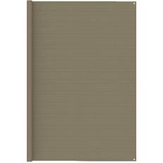 vidaXL Tapis de Tente Tapis de Camping Tapis d'Auvent de Caravane Voyage Patio Extérieur avec Oillets Intégrés aux Quatre Coins 250x400 cm Taupe