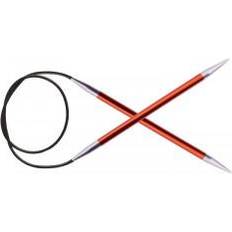 Knitpro Knit Pro KP47123 Zing: Fixed Circular Knitting Pins: 80cm x 2.5mm, Metal, 2.5, Red