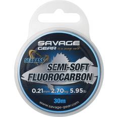 Savage Gear Fiskeliner Savage Gear Semi-Soft Fluorocarbon Seabass 0,21mm 2,70kg 30m