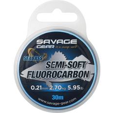 Fluorocarbon-Schnur Angelschnur Savage Gear Semi-Soft Fluorocarbon Seabass 30m