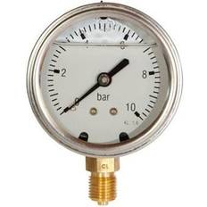 Manometer 1/4xø63 0-6 Bar, Nedadrettet Studs Med Glycerin