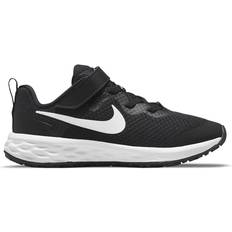 Nike Revolution 6 PS Kids' Shoes - Black/White/DK Smoke Grey